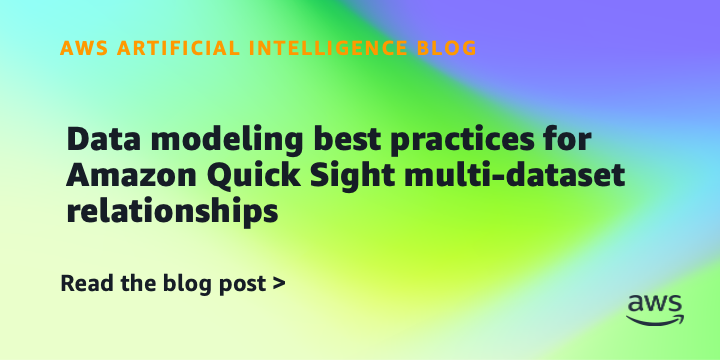 Amazon Quick Sight Introduces Multi-Dataset Relationships