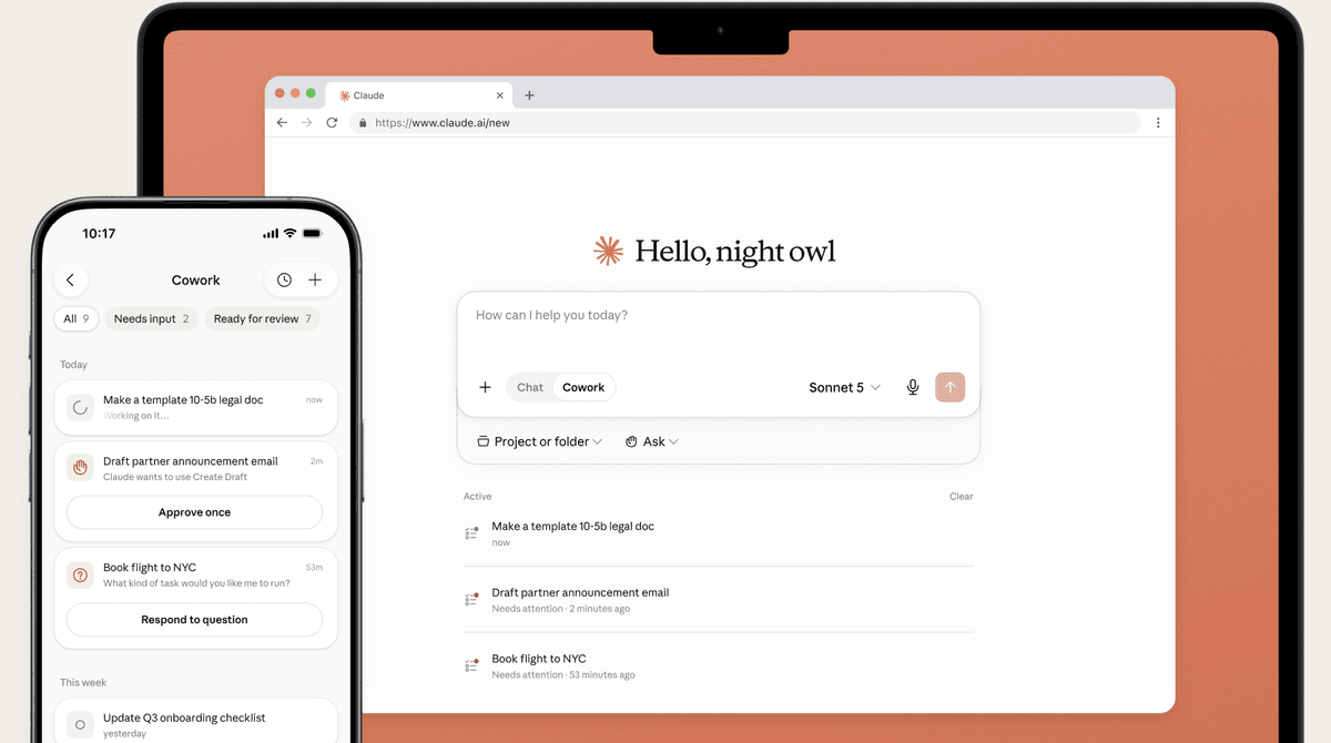 Anthropic Launches Claude Cowork for Mobile and Browser