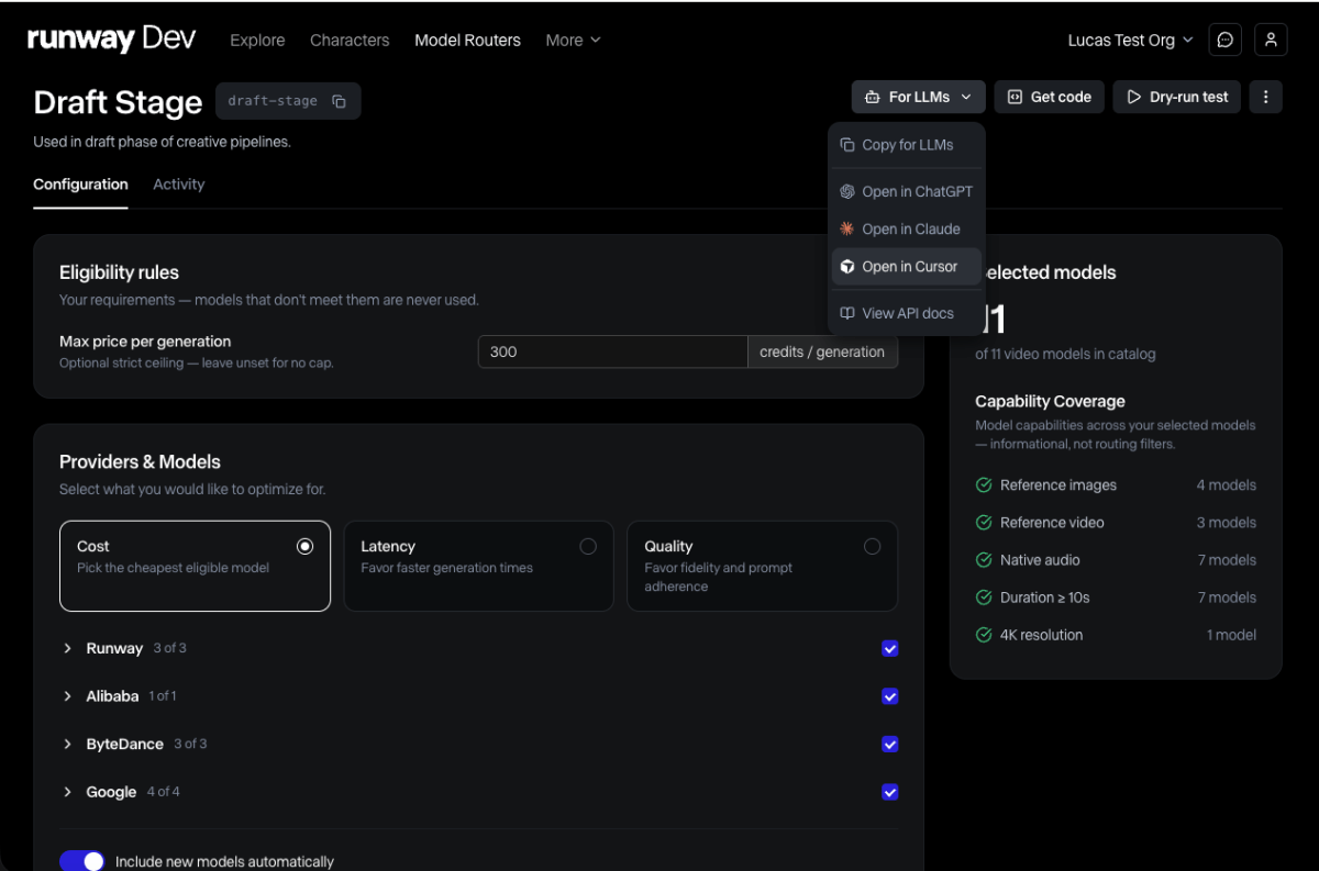 Runway Launches Media Router for Generative Media Models